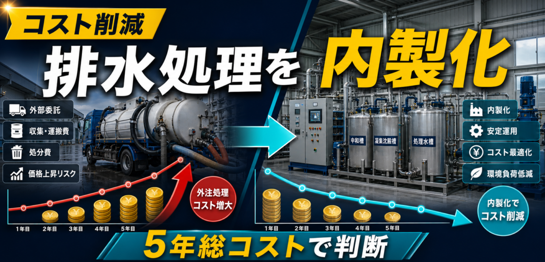 排水処理を外注からオンサイト型へ切り替えるコスト削減方法のサムネイル