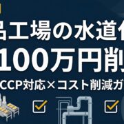 食品工場で自家水道を導入し水道料金を年間150〜400万円削減するイメージ