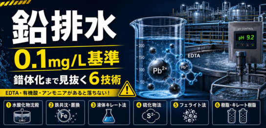 鉛排水を0.1mg/L基準まで処理する6技術と錯体化対策のサムネイル