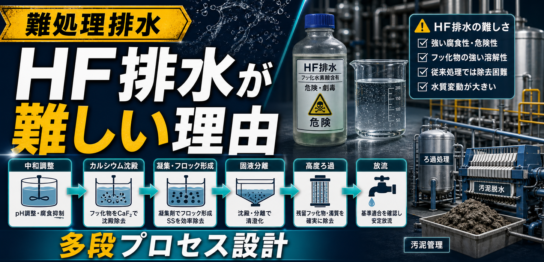 フッ化水素排水処理が難しい理由と多段プロセス設計のサムネイル