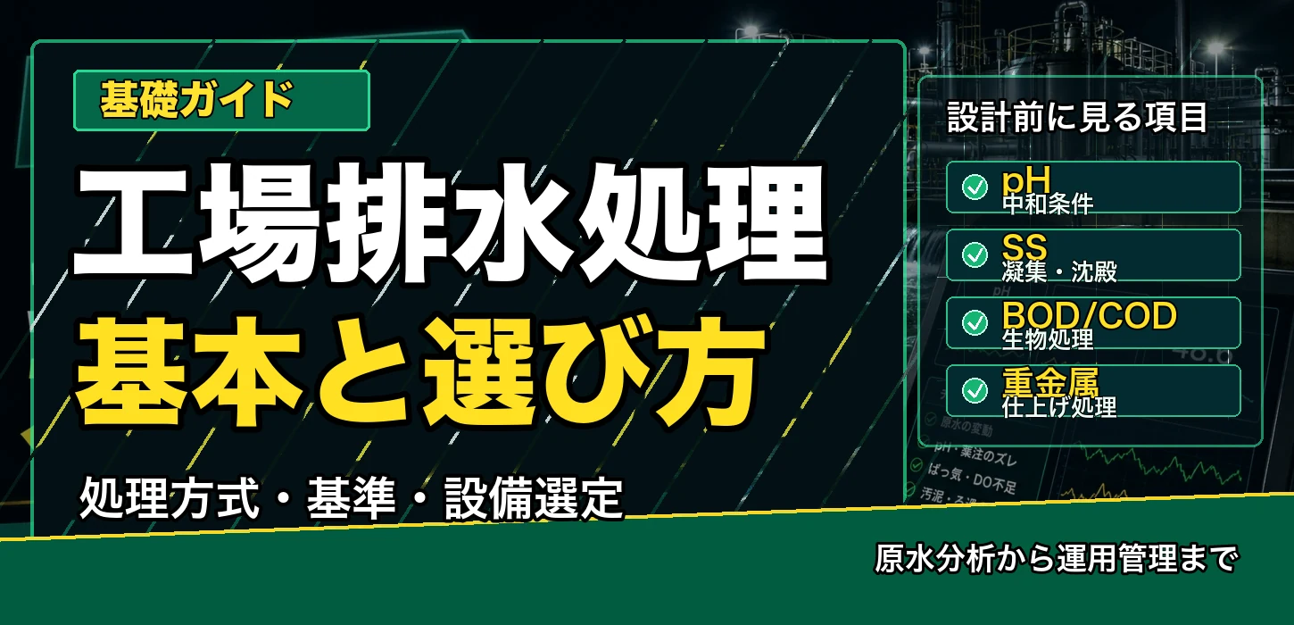 工場排水処理の基本ガイド…処理方式・基準・設備選定をわかりやすく