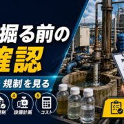 工場で井戸を掘る前に確認すべき5項目を示すサムネイル