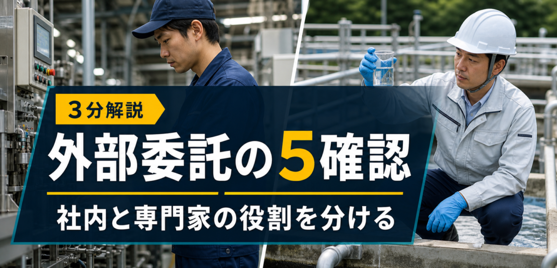 排水処理設備の外部委託のメリットとデメリットを比較するサムネイル